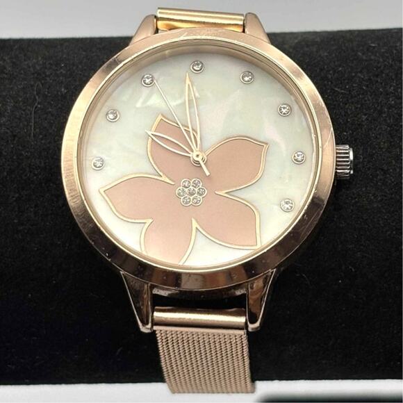 Rose Gold Floral Watch - Picture 1 of 4